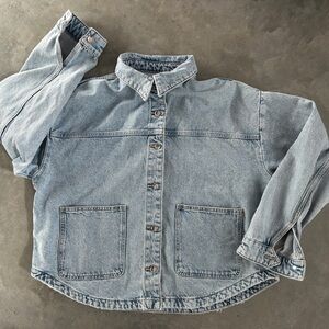 Zara Light Blue Denim Jacket US XL